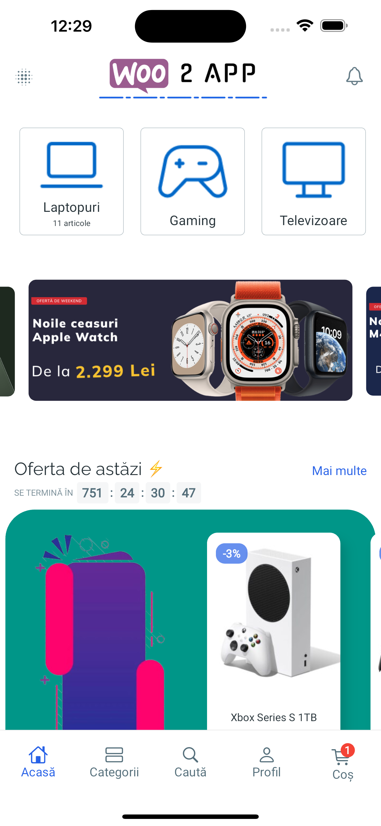 Aplicație Magazin Online WooCommerce